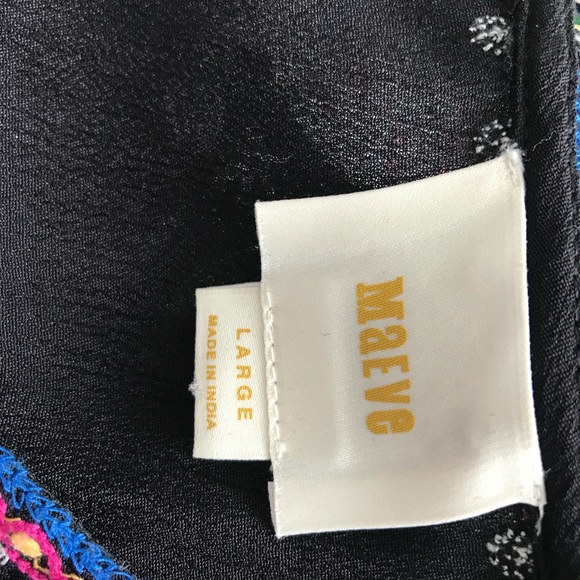 Maeve (Anthropologie) V-neck embroidered top. - Picture 3 of 3